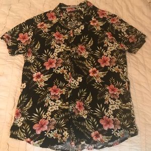 Free Planet Hawaiian button up shirt floral